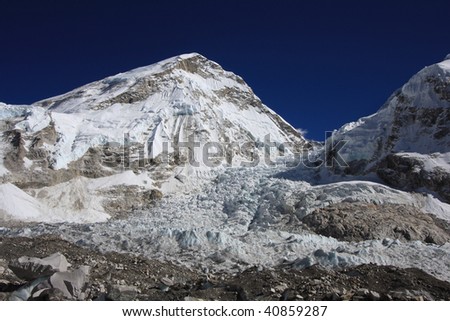 The khumbu ice fall from Everest base camp - Nepal
