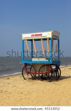 Ice cream vendor on the beach