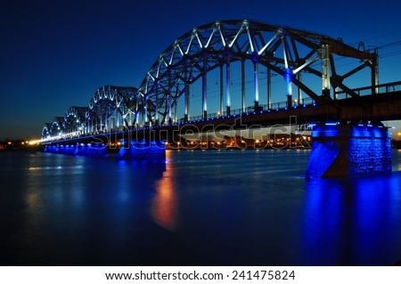The Railway Bridge  is a bridge that crosses the Daugava river in Riga, the capital of Latvia.