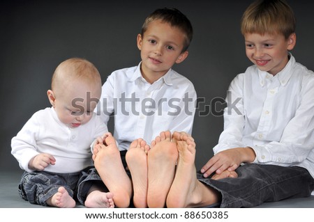 The feet of three brothers