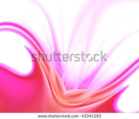 Abstraction from red, pink and wavy lines