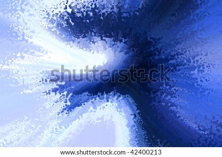 artistic ocean background. Looks like view through the wave - bright and shining background.