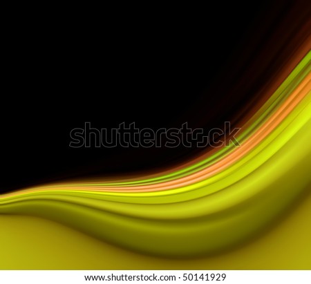 green flowing background border