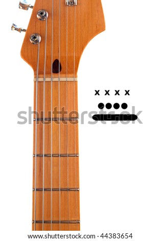 guitar chords diagram. stock photo : A Blank Guitar