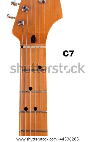guitar chords diagram. finger a C7 Guitar Chord.