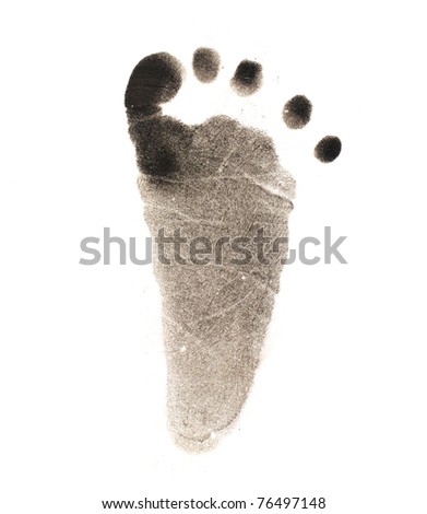 Footprint Of A Newborn Baby Stock Photo 76497148 : Shutterstock