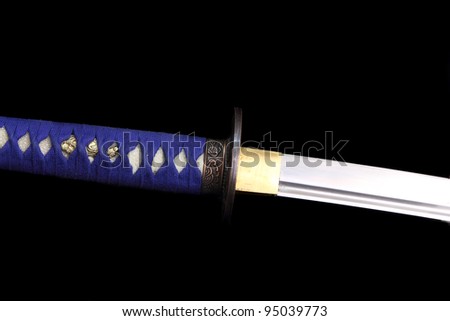 Samurai Sword  Handle and Blade isolated on black