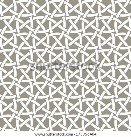 White And Grey Ornamental Seamless Pattern. Vector Abstract Background