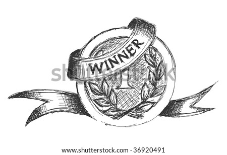 Hand Drawn Medal. Vector Illustration. - 36920491 : Shutterstock