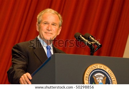 WASHINGTON D.C. - JUNE 18: President George W. Bush delivers a speech at his farewell President\'s Dinner on June 18, 2008 in Washington D.C.