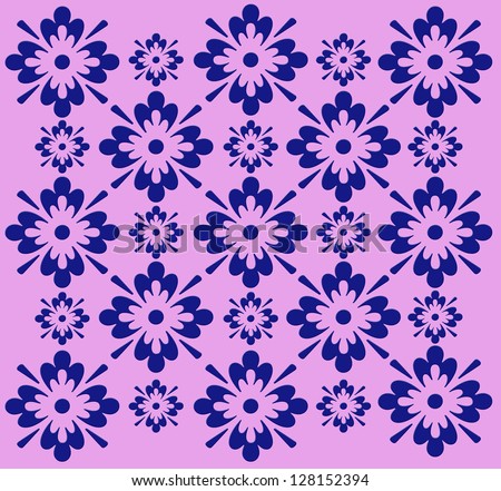 blue flower shapes as background