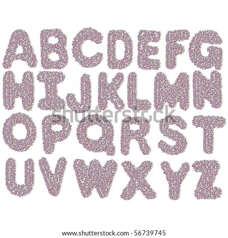 alphabet created using the words happy birthday - created your own printable 