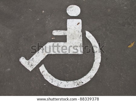 Parking space reserved for disabled persons