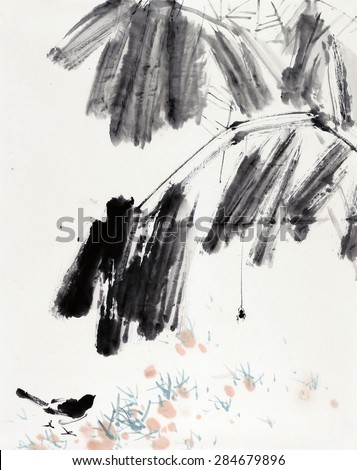 Bamboo - Chinese ink and wash painting.