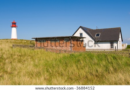 Lighthouse summer Sylt idyll dune nature human island house