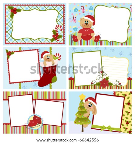Collection of Christmas greetings cards, postcards or photo frames