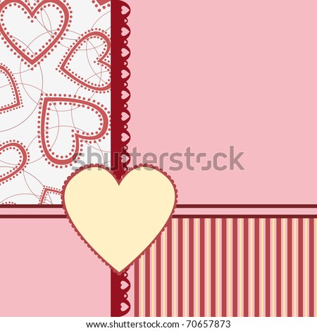 stock vector Template for Valentine or Wedding greetings card or postcard