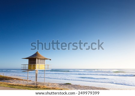 Lifeguard tower early morning (Gold Coast, Miami Beach, QLD, Australia)