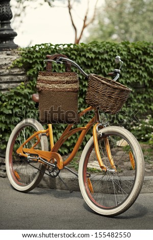 very beautiful bicycle with a basket