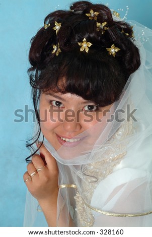 Bride with wedding veil
