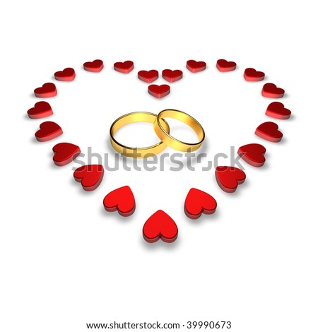 Gold Wedding Rings With Hearts