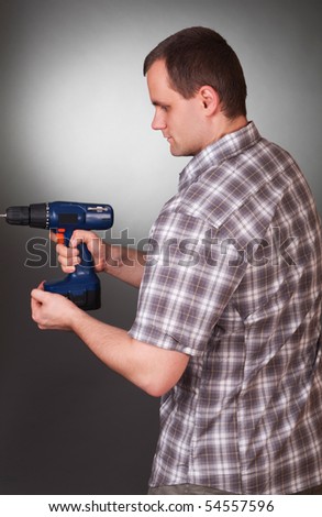 Man with a drill