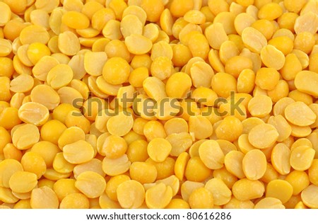 close up of pile of pigeon pea pulse split seeds