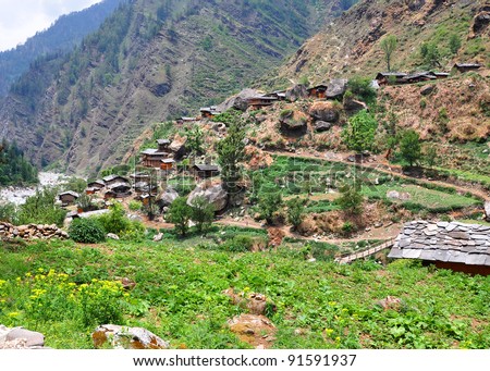 human settlement in the interior parts of Indian Himalayas