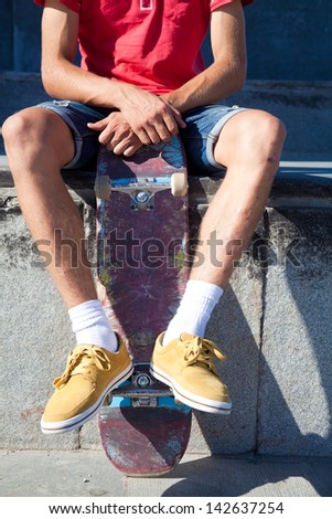cool skateboard on the street
