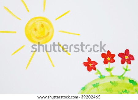 drawing sun flowers