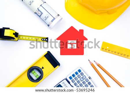 various tools for construction and architecture