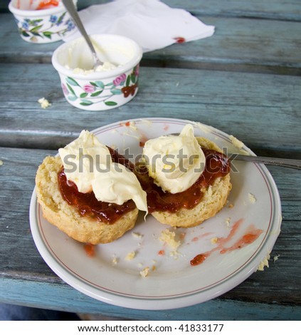 Scones, Jam and Cream Tea in Dorset. UK