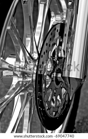 Motor bike detail - Wheel and rotor
