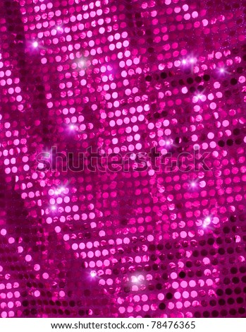 Pink disco glitter reflective fabric sparkling background