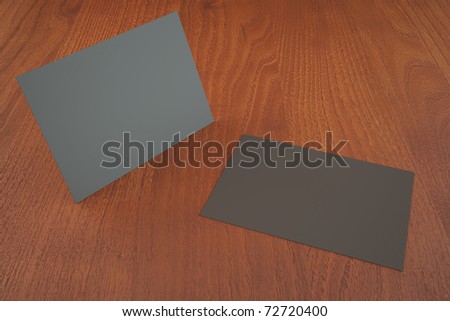 Blank grey business cards design presentation template