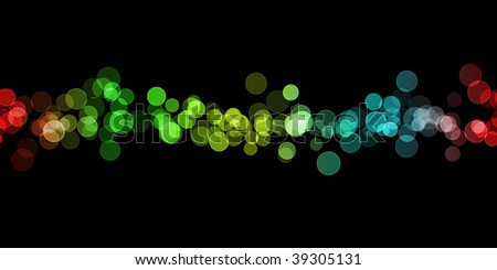 Repeatable / seamless bokeh effect abstract lights banner that will line up perfectly end to end