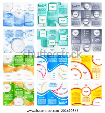 Set of Tri-fold brochure template Set of Tri-fold brochure template