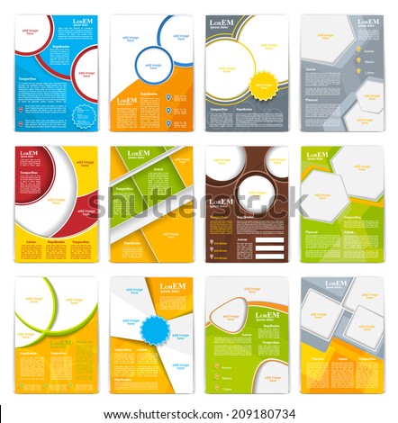 Set of flyer brochure or magazine cover template Set of flyer brochure or magazine cover template