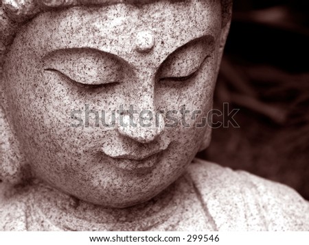 Stock Photo on Stock Photo   Buddha Face