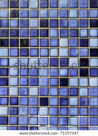Blue square tiles