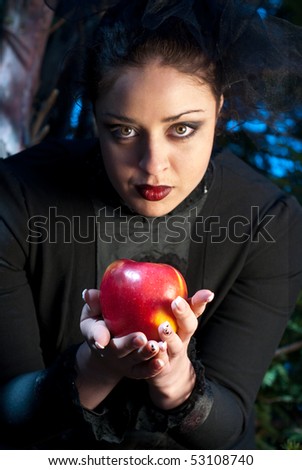 stepmother gives poisoned apple