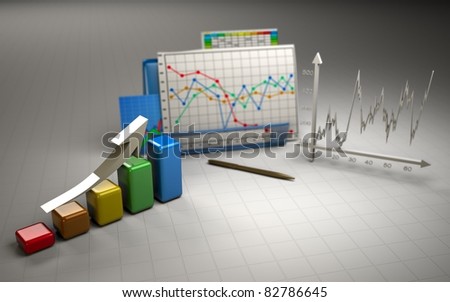 business finance image, bar, diagram, graphic, chart