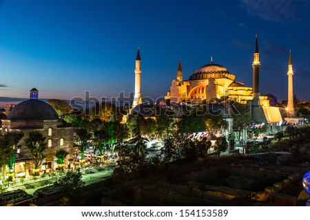 Hagia Sophia, a former Orthodox patriarchal basilica, later a mosque and now a museum in Istanbul, Turkey