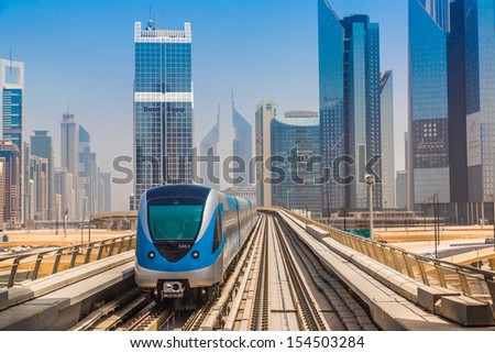 Dubai, Uae - November 14 - The Construction Cost Of The Dubai Metro Project Has Shot Up By About 80 Per Cent From The Original Us$ 4.2 Billion To Us$ 7.6 Billion. Picture Taken On November 14, 2012.