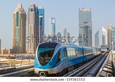Dubai, Uae - November 14 - The Construction Cost Of The Dubai Metro Project Has Shot Up By About 80 Per Cent From The Original Us$ 4.2 Billion To Us$ 7.6 Billion On November 14, 2012.
