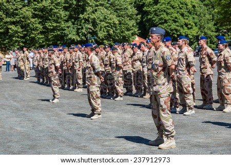 OSLO, NORWAY - JULY 29: Norwegian soldiers came back home from Afghanistan  on July 29, 2014