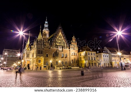 Old City Hall in Wroclaw, Poland. Wroclaw old and a very beautuful city in Poland