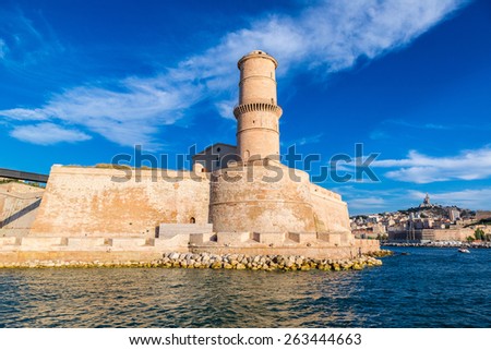 Fort Saint Jean in a summer day in Marseille, France.
