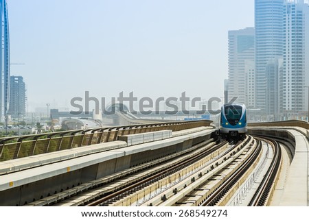 DUBAI, UAE - NOVEMBER 14 - The construction cost of the Dubai Metro project has shot up by about 80 per cent from the original US$ 4.2 billion to US$ 7.6 billion on November 14, 2012.
