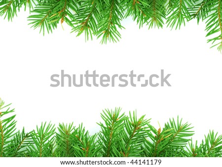 Christmas green  framework isolated on white background